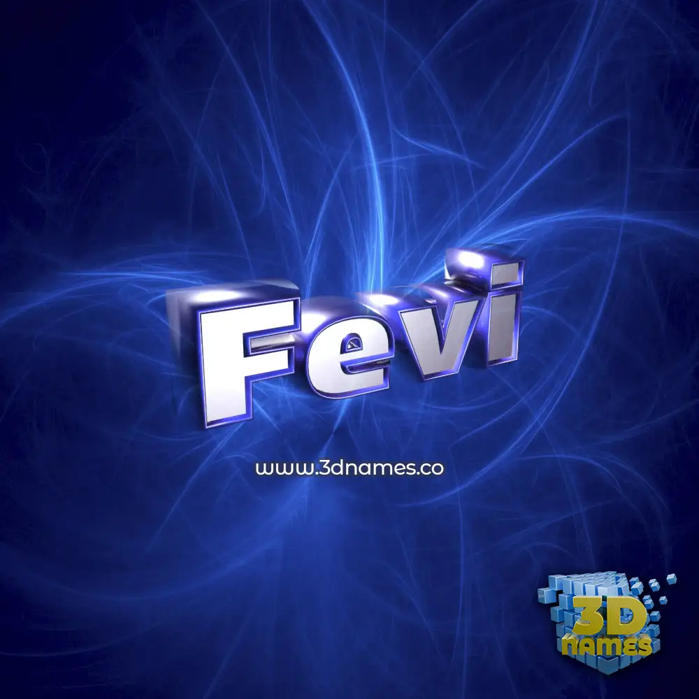 fevi in Plasma style - 3D name wallpaper