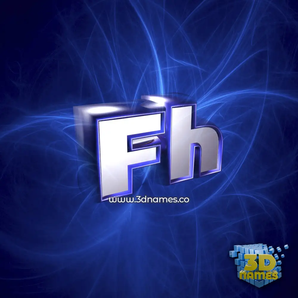 fh in Plasma style - 3D name wallpaper