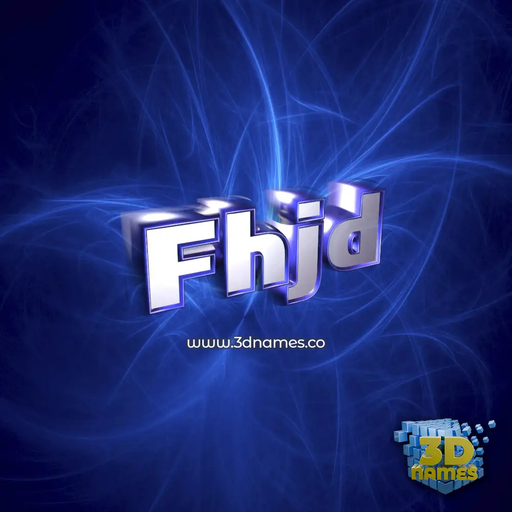 fhjd in Plasma style - 3D name wallpaper