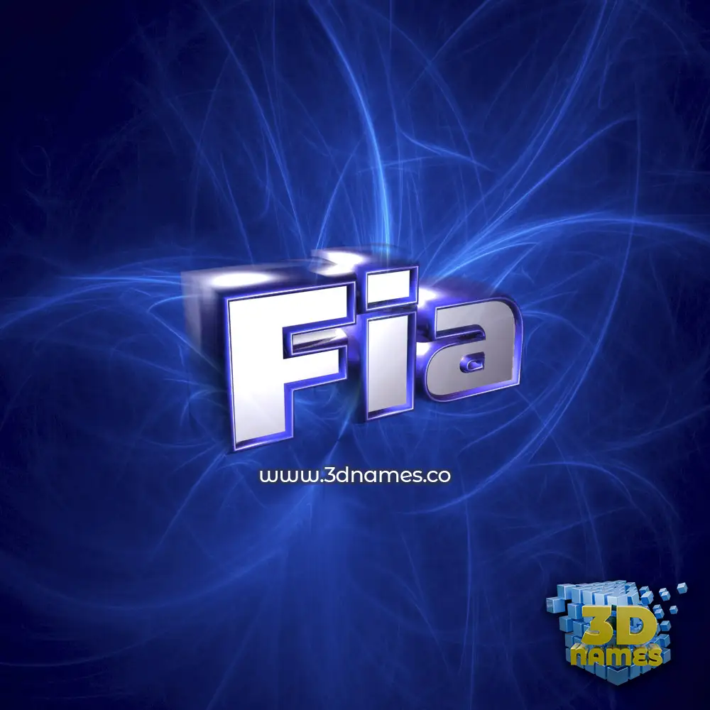 fia in Plasma style - 3D name wallpaper