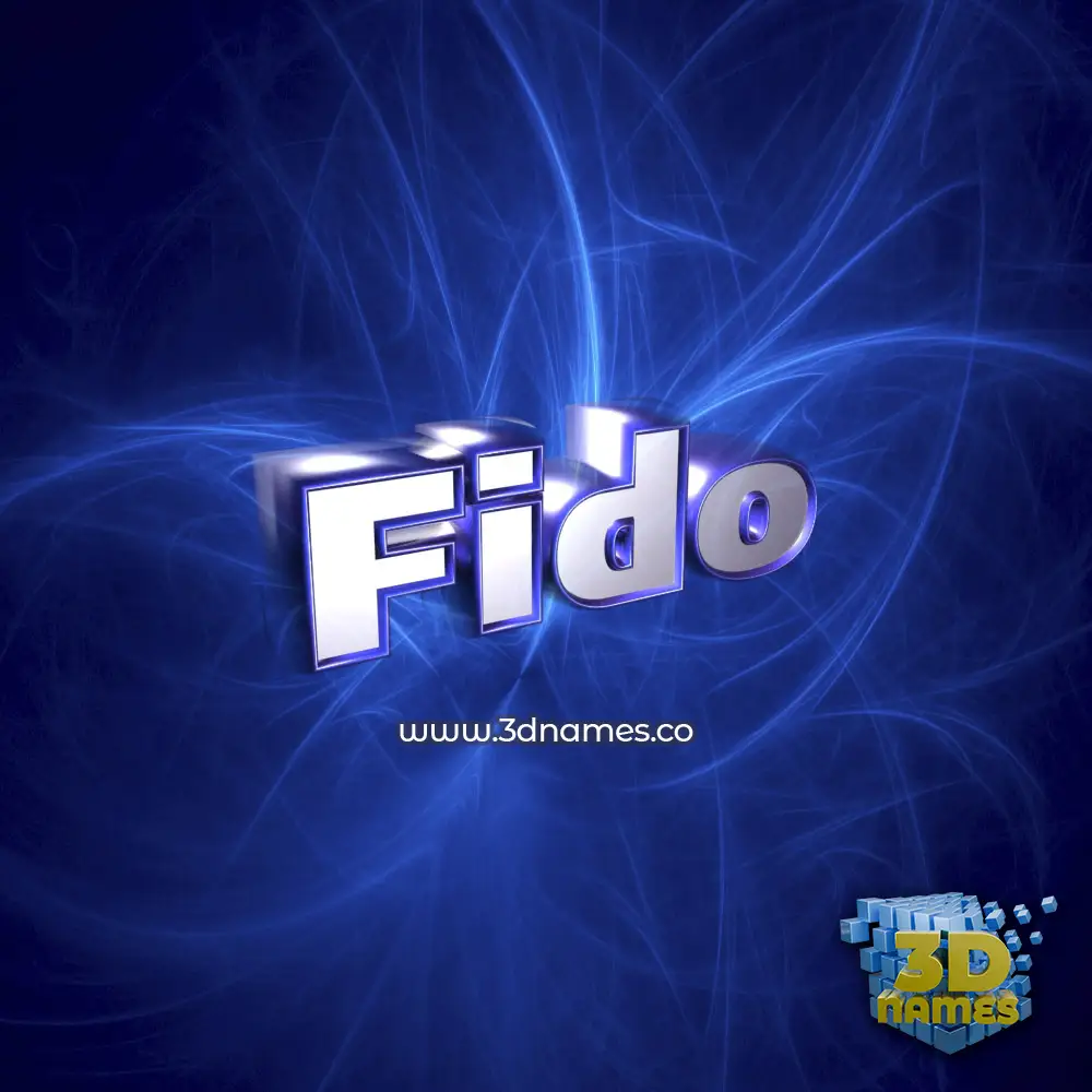 fido in Plasma style - 3D name wallpaper