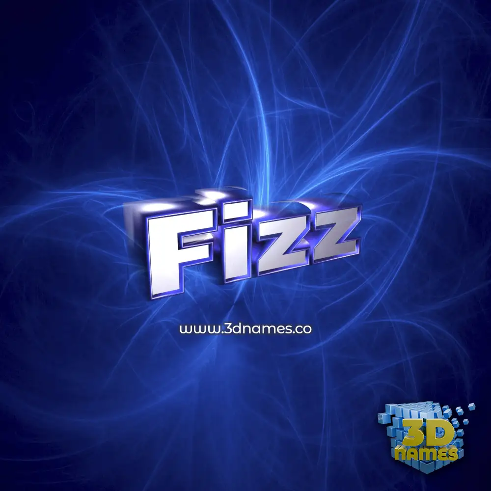 fizz in Plasma style - 3D name wallpaper