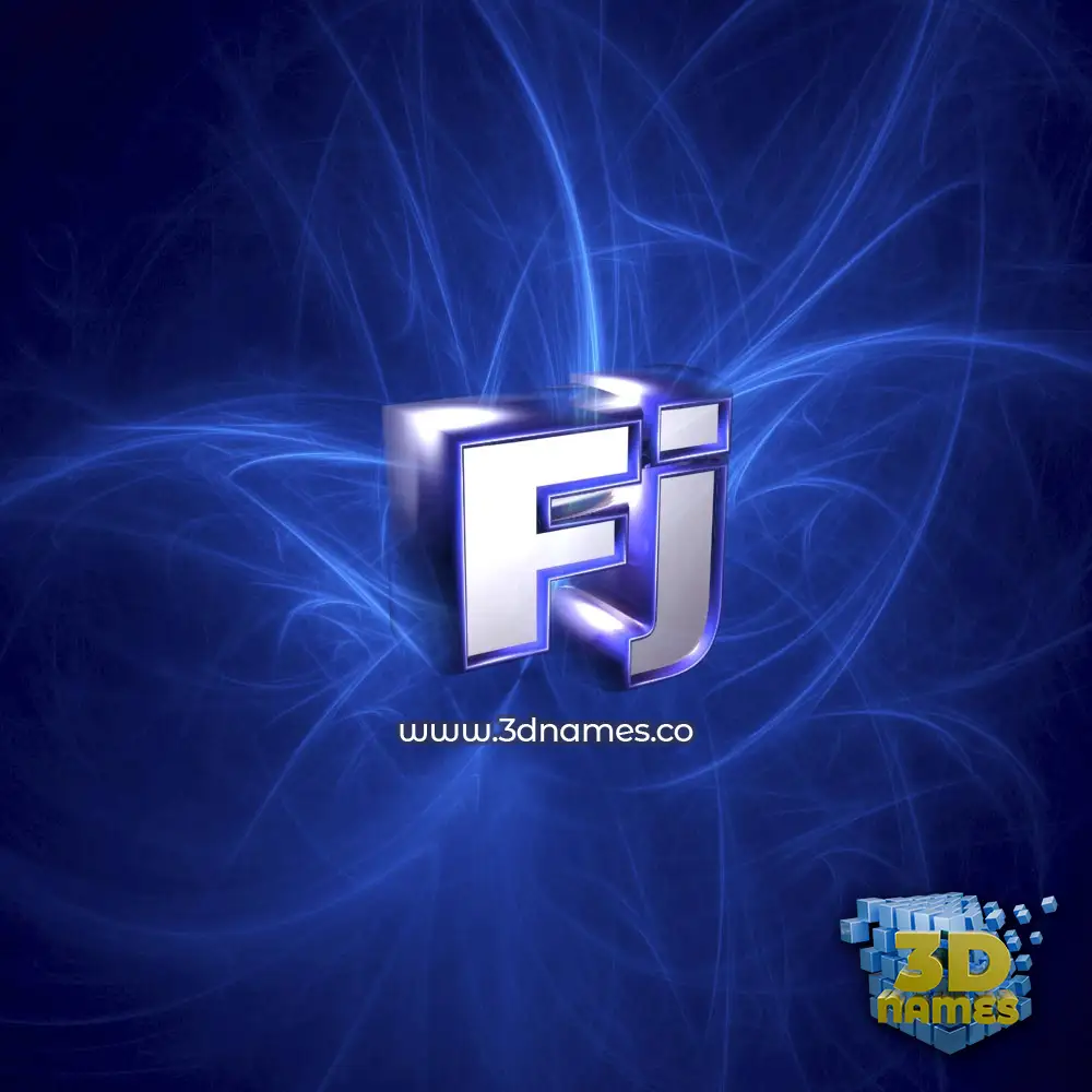 fj in Plasma style - 3D name wallpaper