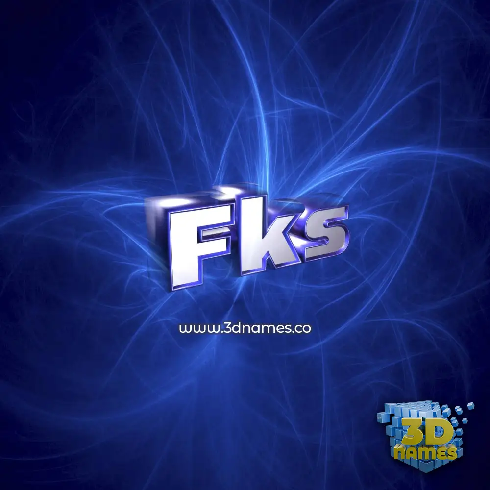 fks in Plasma style - 3D name wallpaper