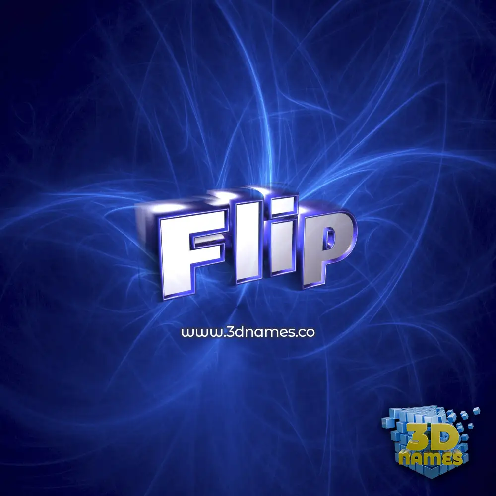 flip in Plasma style - 3D name wallpaper