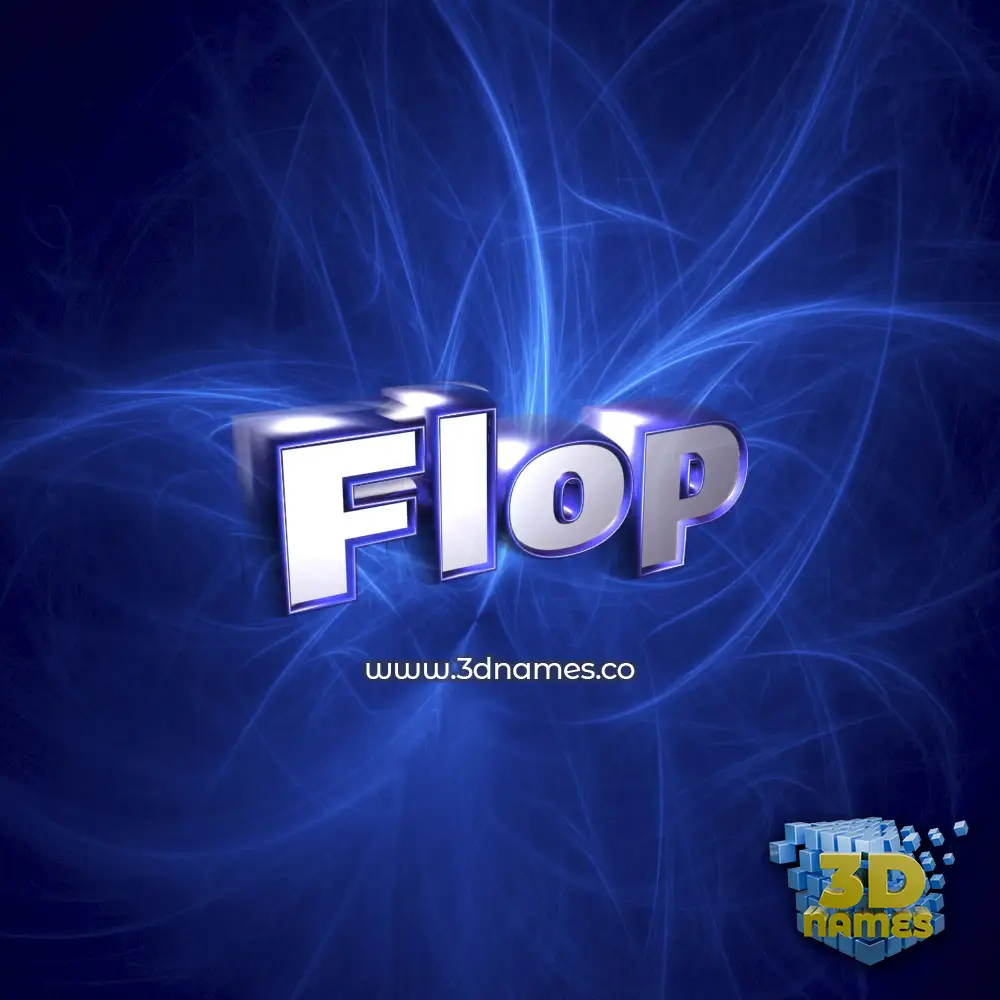 flop in Plasma style - 3D name wallpaper