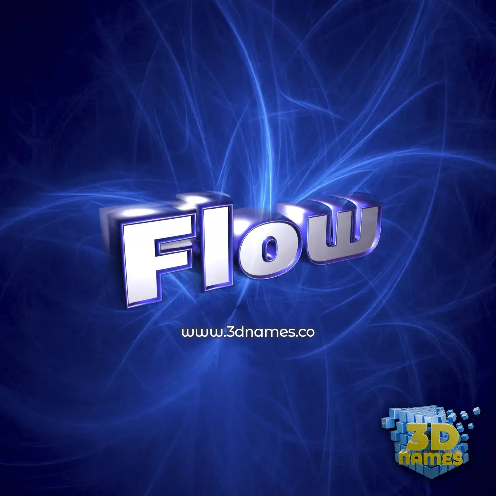 flow in Plasma style - 3D name wallpaper