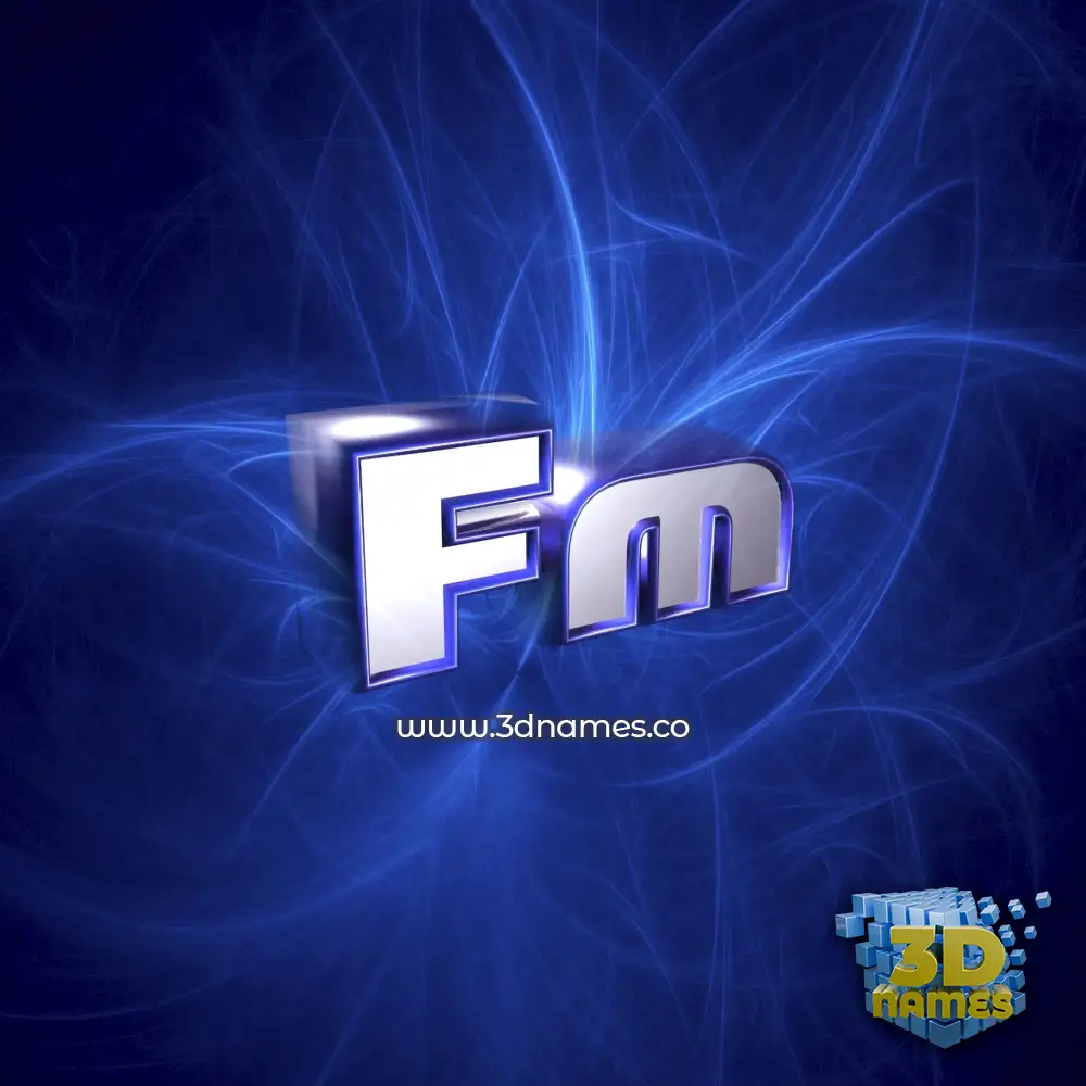 fm in Plasma style - 3D name wallpaper