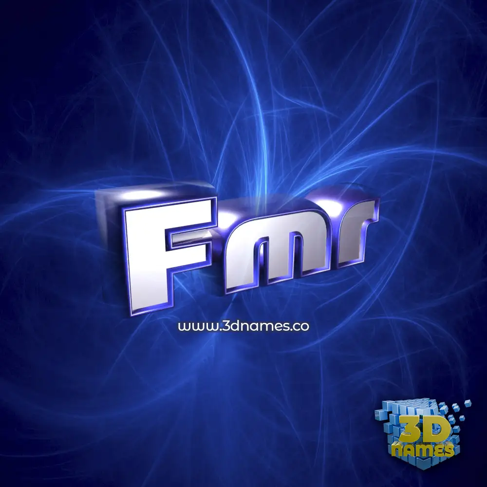 fmr in Plasma style - 3D name wallpaper