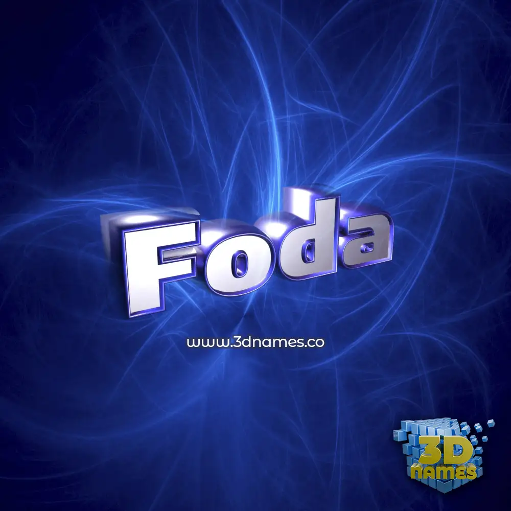 foda in Plasma style - 3D name wallpaper