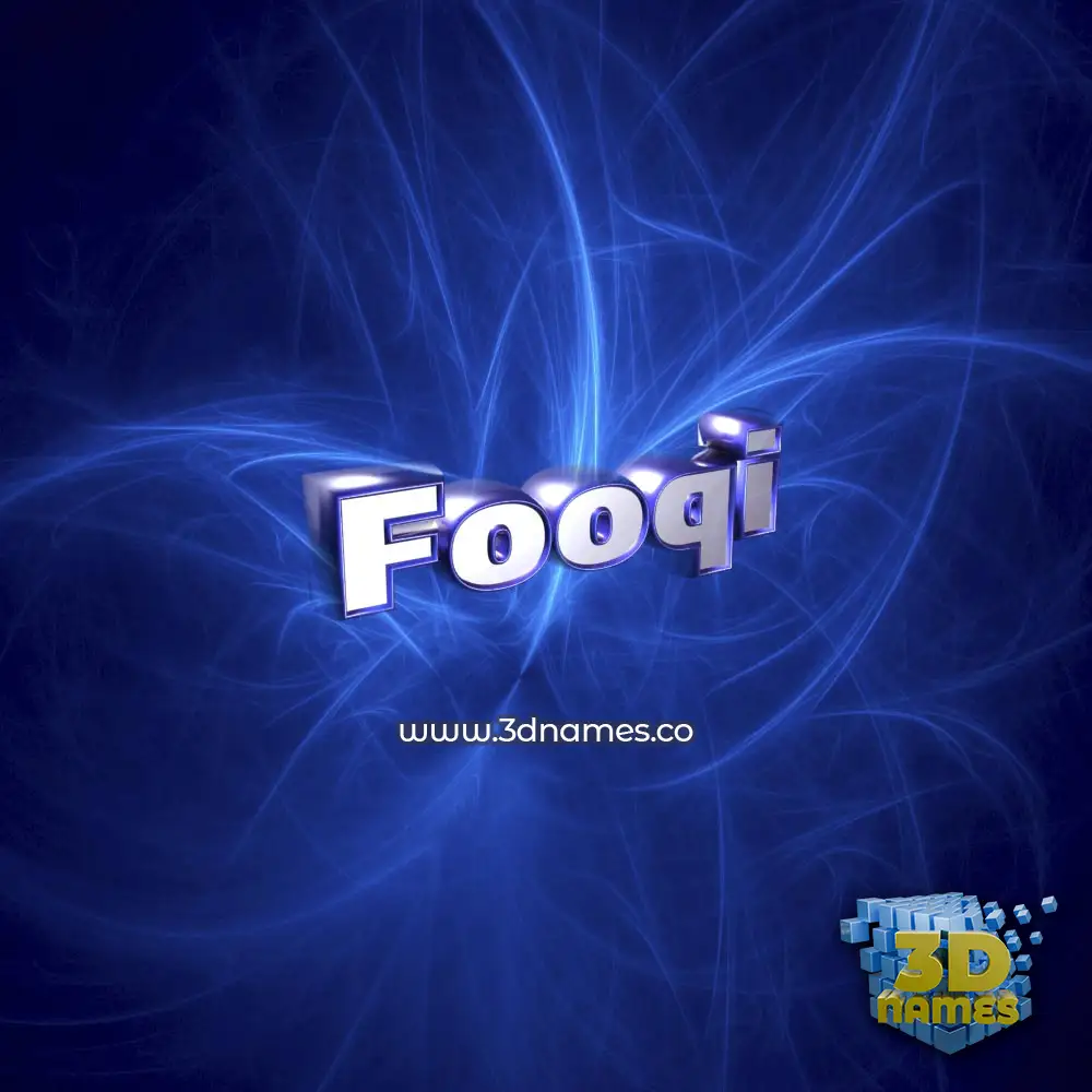 fooqi in Plasma style - 3D name wallpaper