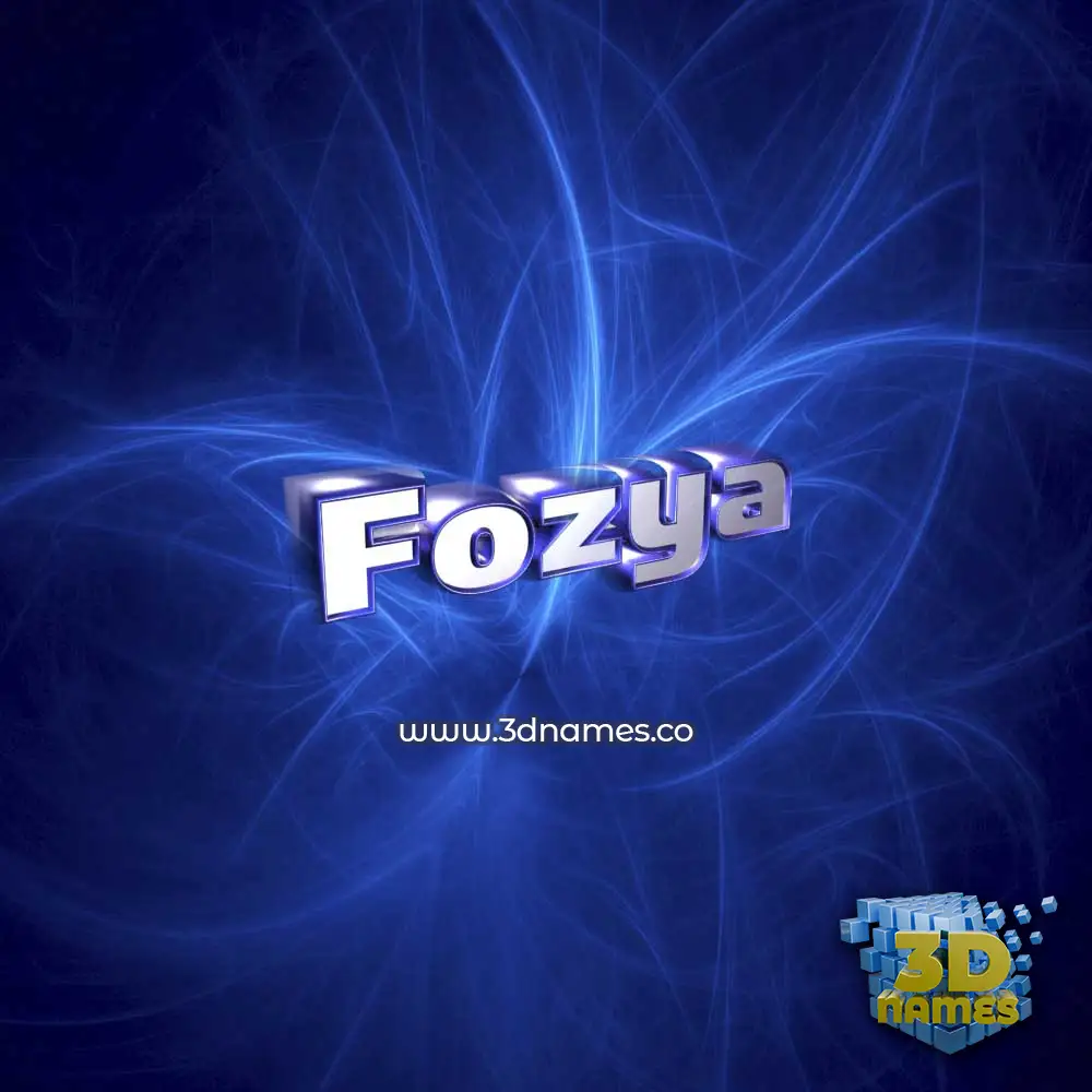 fozya in Plasma style - 3D name wallpaper
