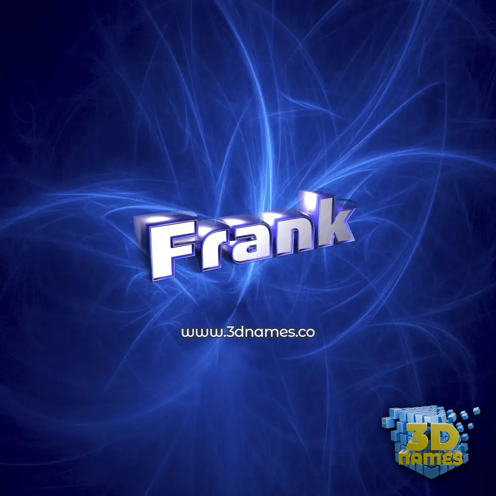 frank in Plasma style - 3D name wallpaper