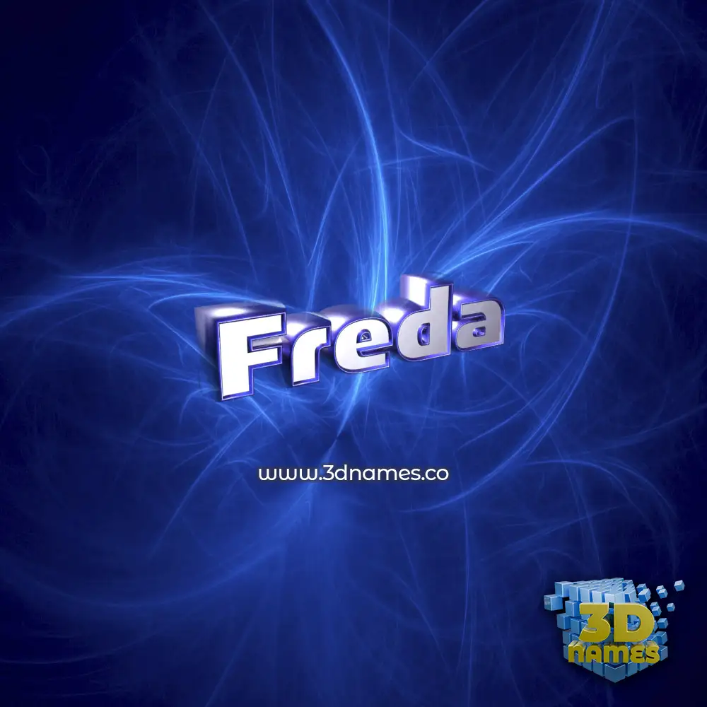 freda in Plasma style - 3D name wallpaper