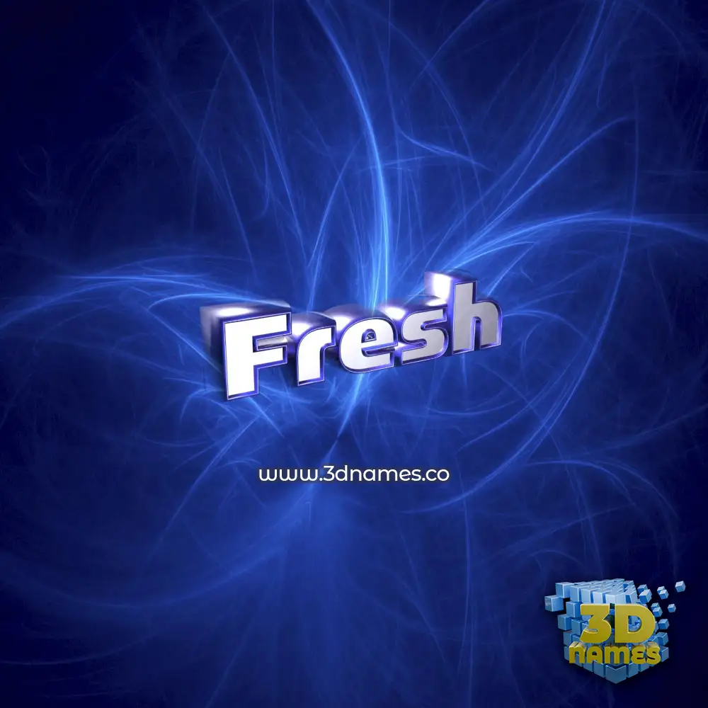 fresh in Plasma style - 3D name wallpaper