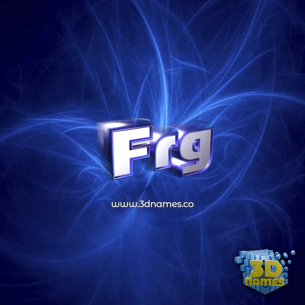 frg in Plasma style - 3D name wallpaper