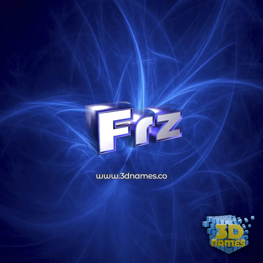 frz in Plasma style - 3D name wallpaper