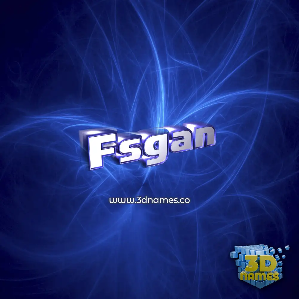 fsgan in Plasma style - 3D name wallpaper