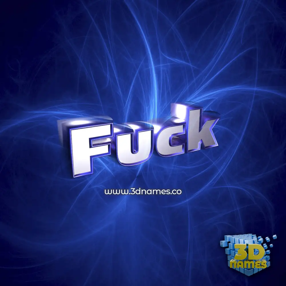 fuck in Plasma style - 3D name wallpaper