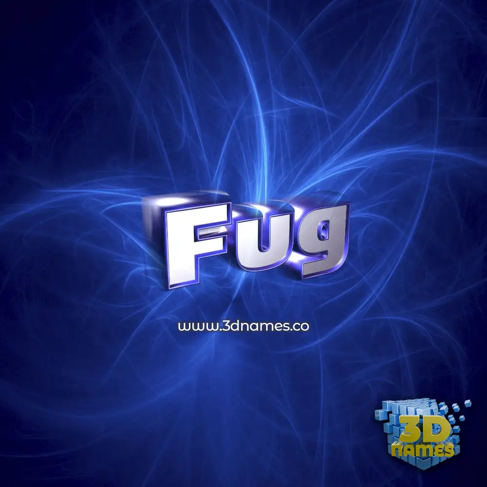 fug in Plasma style - 3D name wallpaper