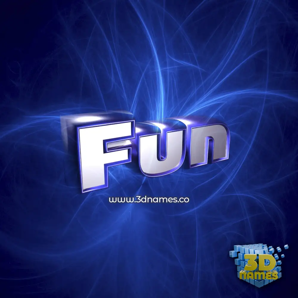 fun in Plasma style - 3D name wallpaper