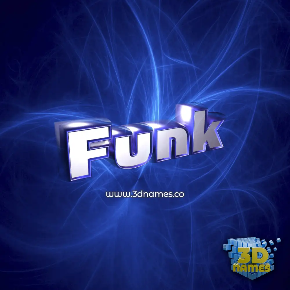 funk in Plasma style - 3D name wallpaper