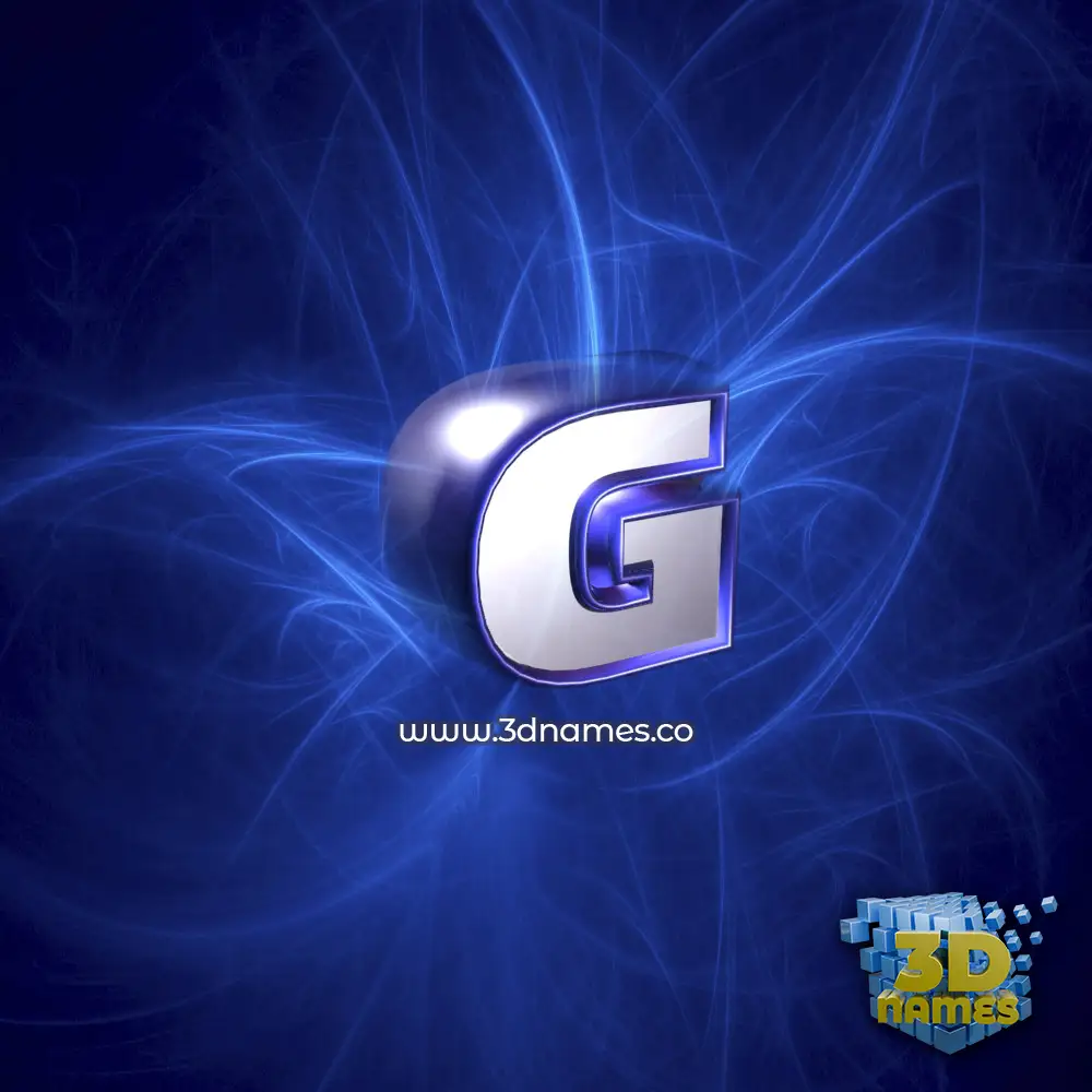 g in Plasma style - 3D name wallpaper