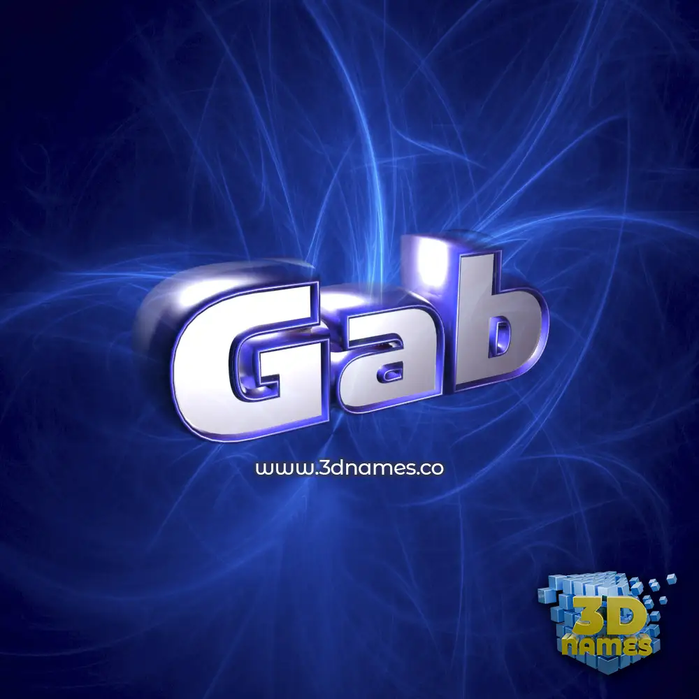 gab in Plasma style - 3D name wallpaper
