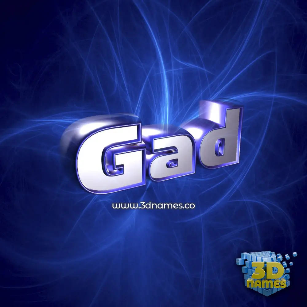 gad in Plasma style - 3D name wallpaper