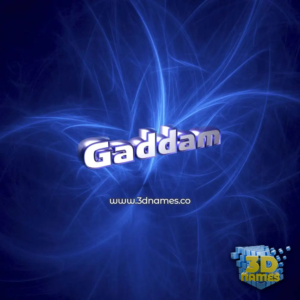 gaddam in Plasma style - 3D name wallpaper