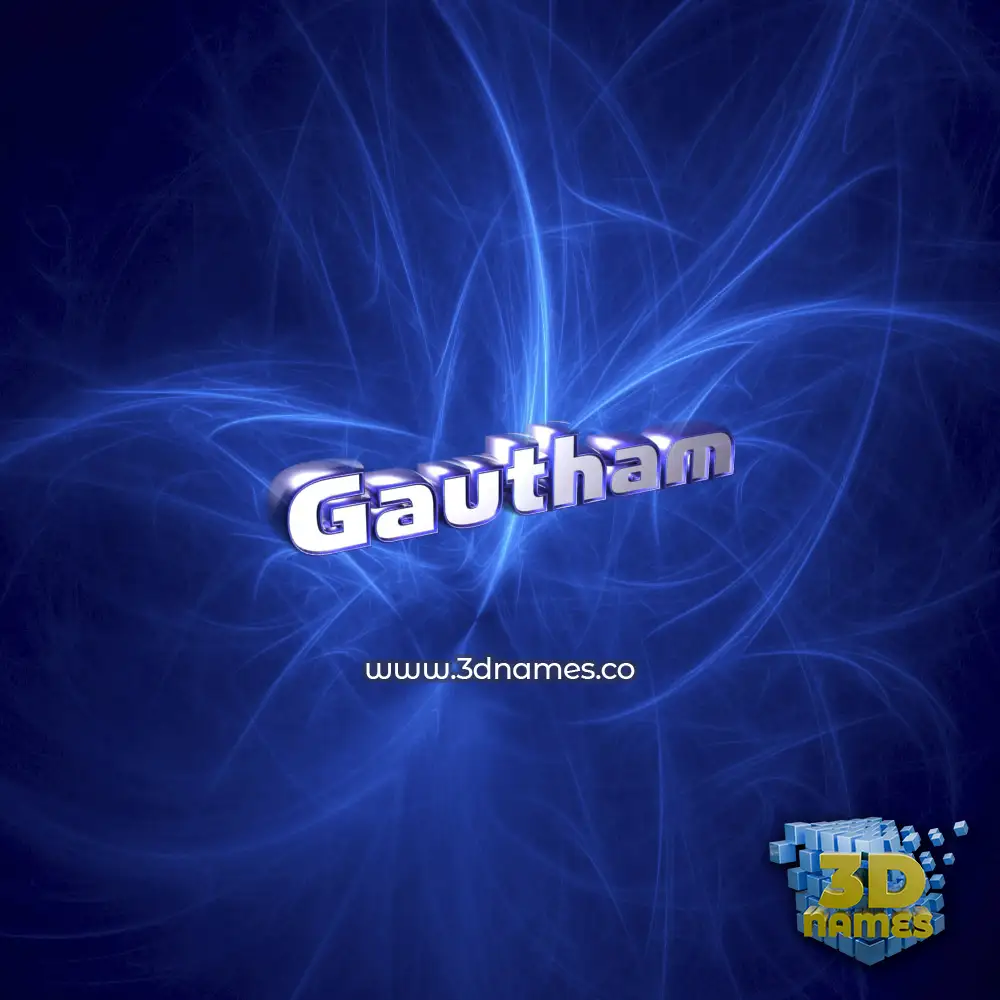 gautham in Plasma style - 3D name wallpaper