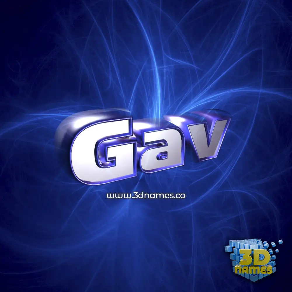 gav in Plasma style - 3D name wallpaper