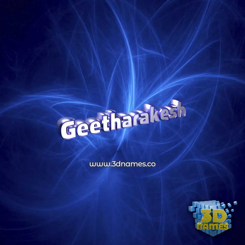 geetharakesh in Plasma style - 3D name wallpaper