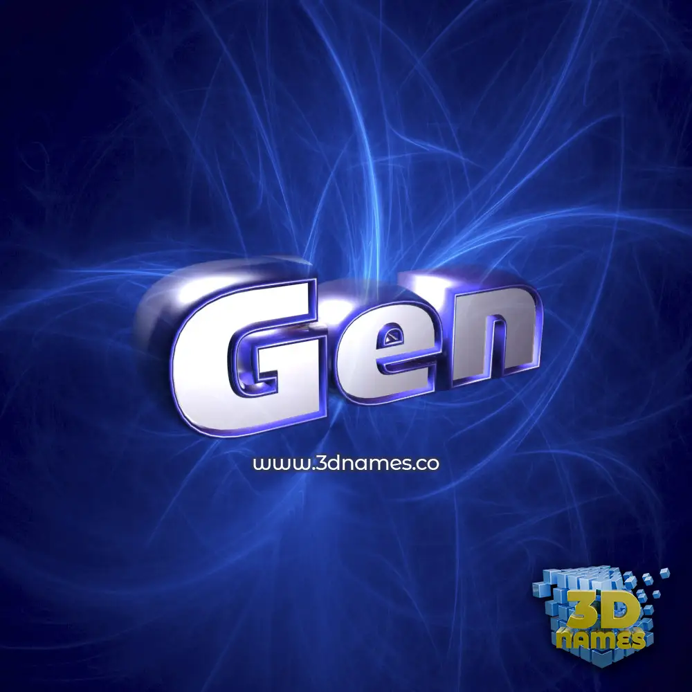 gen in Plasma style - 3D name wallpaper