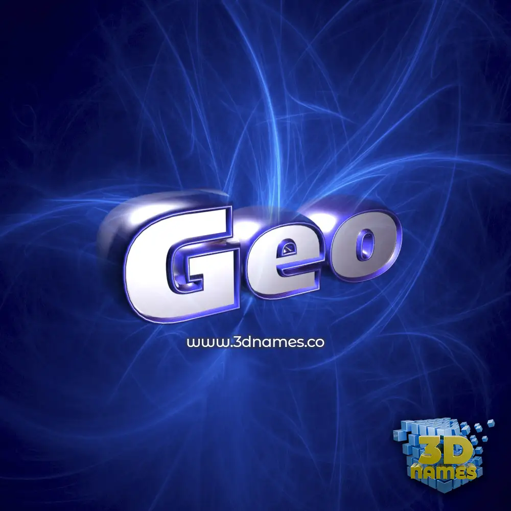 geo in Plasma style - 3D name wallpaper