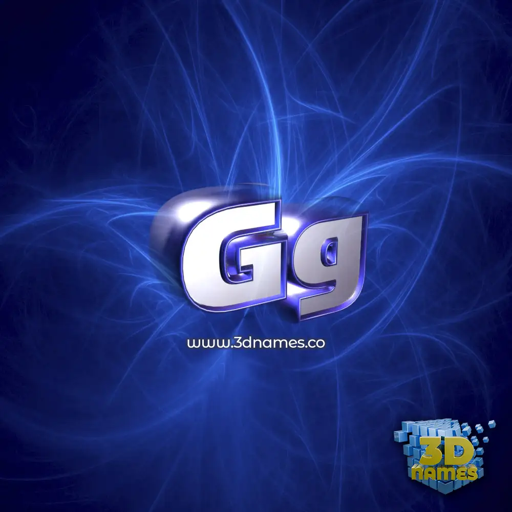 gg in Plasma style - 3D name wallpaper