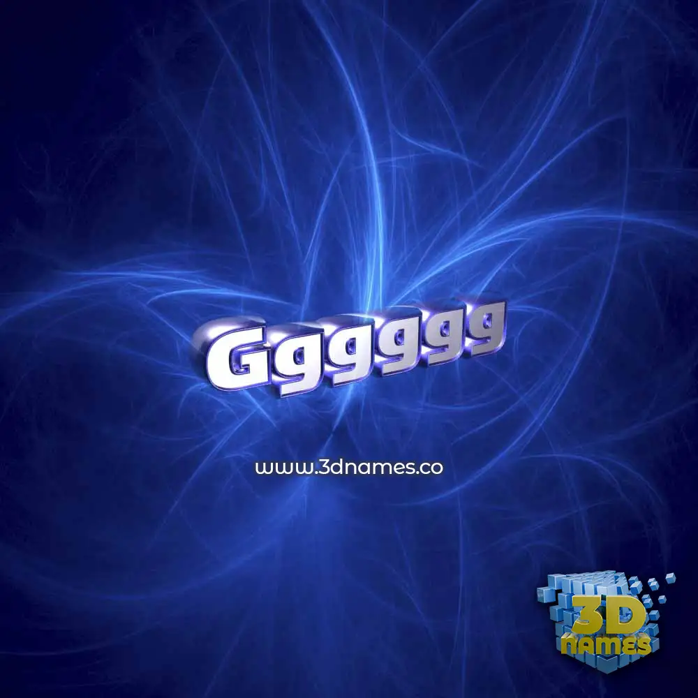 gggggg in Plasma style - 3D name wallpaper