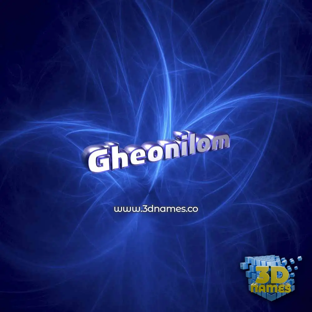 gheonilom in Plasma style - 3D name wallpaper