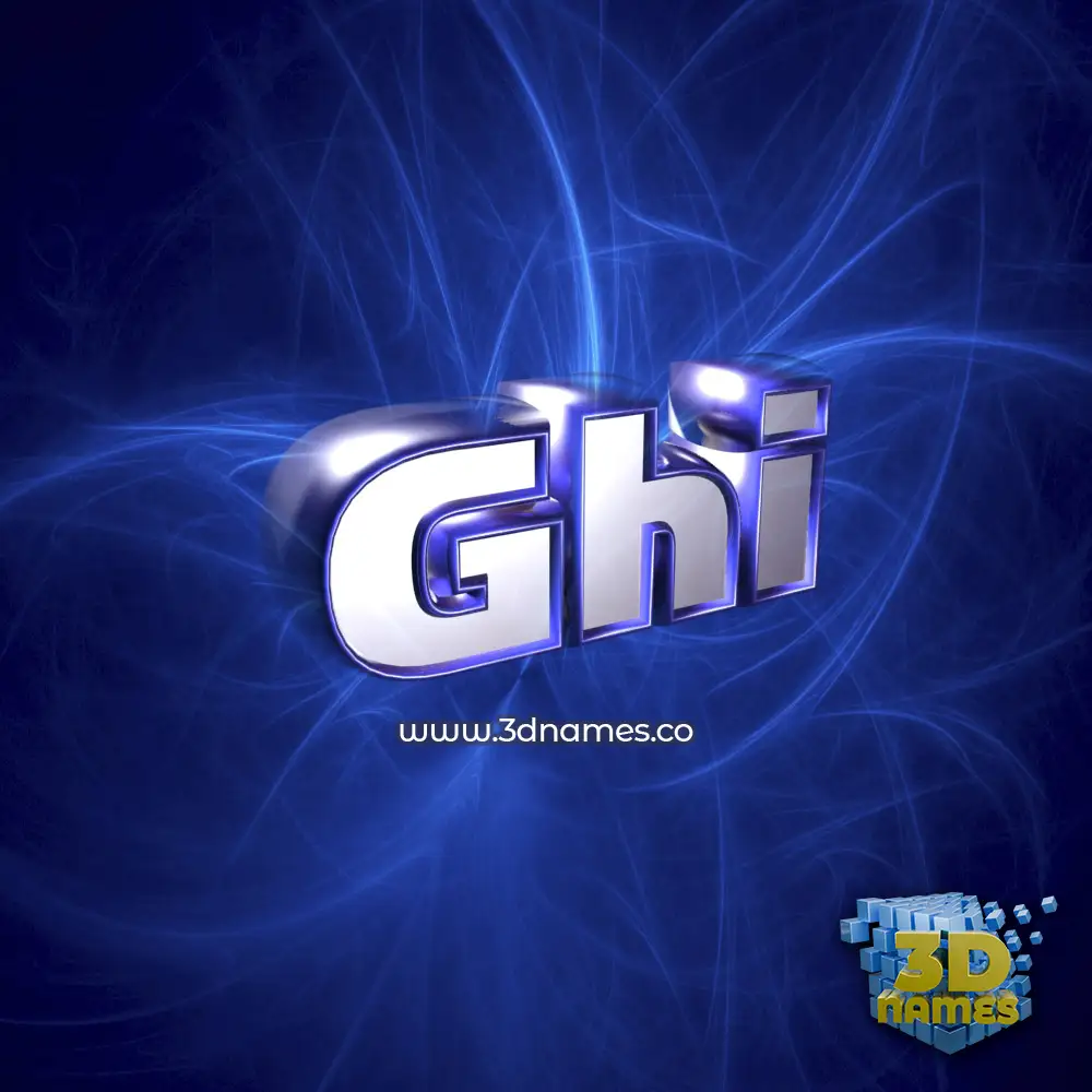 ghi in Plasma style - 3D name wallpaper