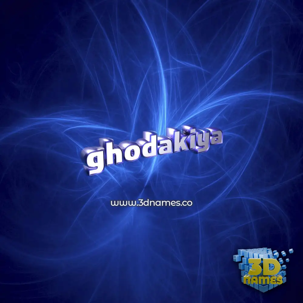 ghodakiya in Plasma style - 3D name wallpaper