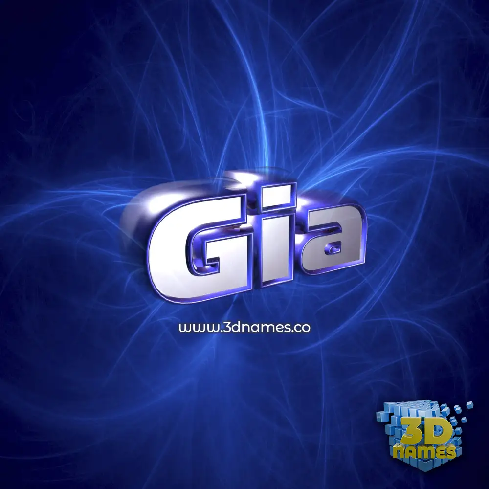 gia in Plasma style - 3D name wallpaper