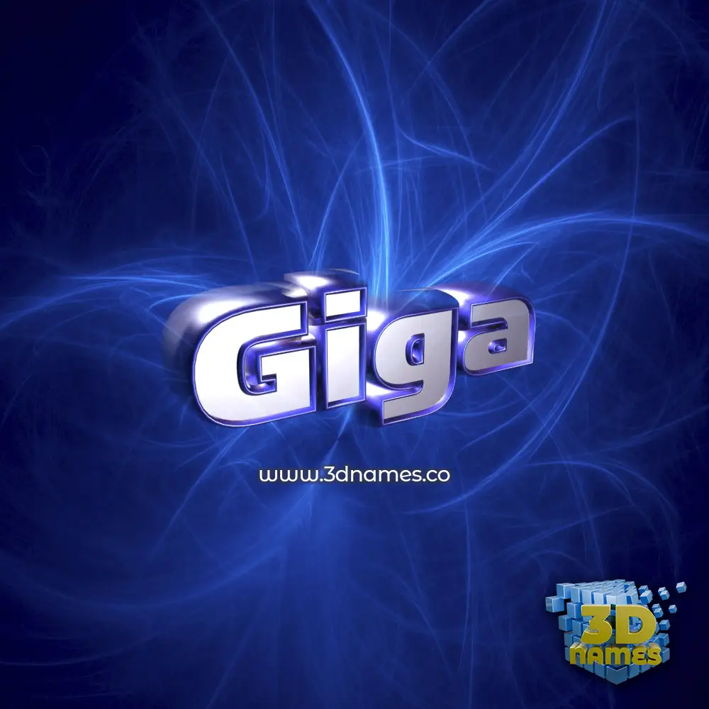 giga in Plasma style - 3D name wallpaper