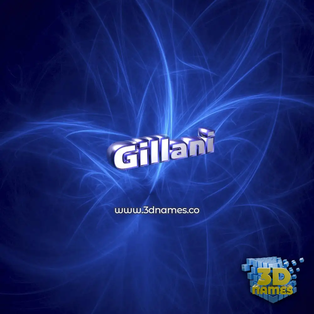 gillani in Plasma style - 3D name wallpaper