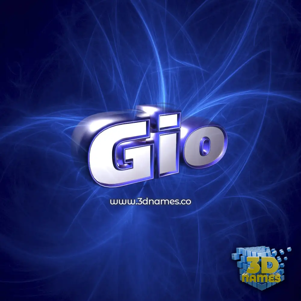 gio in Plasma style - 3D name wallpaper