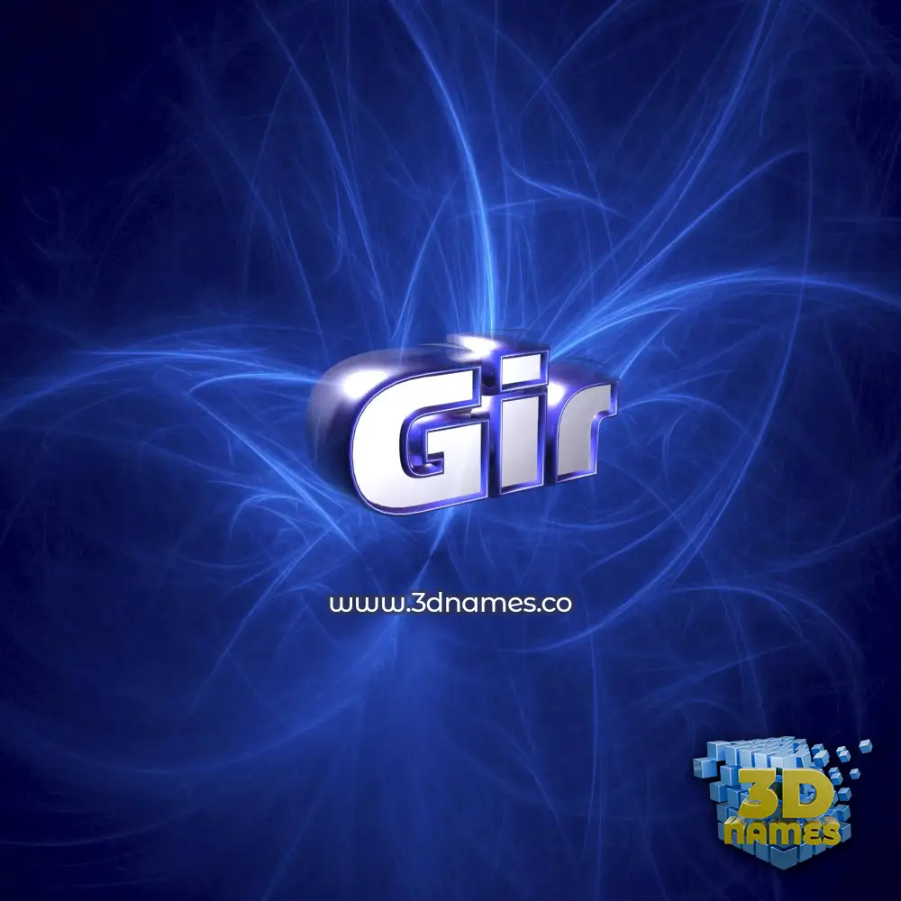 gir in Plasma style - 3D name wallpaper