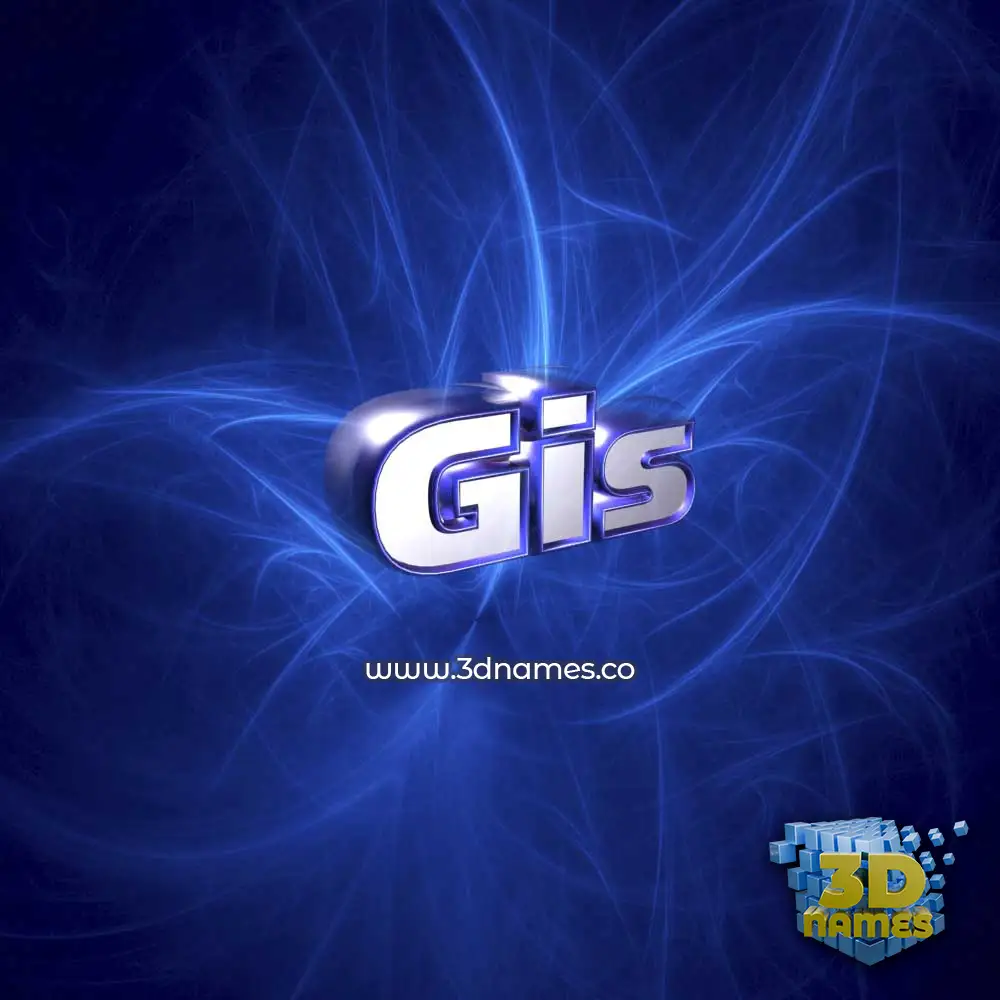 gis in Plasma style - 3D name wallpaper