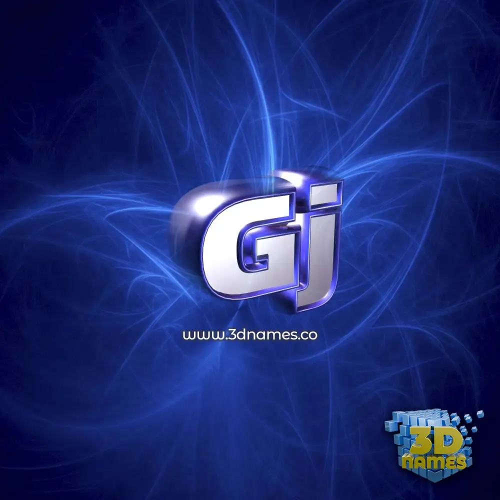 gj in Plasma style - 3D name wallpaper