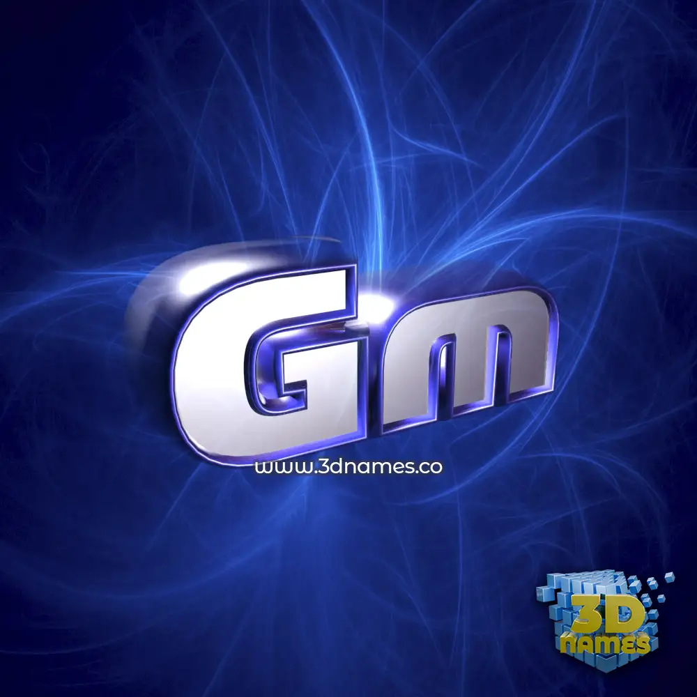 gm in Plasma style - 3D name wallpaper