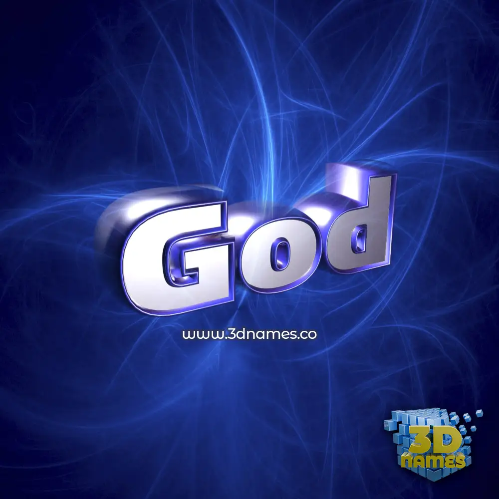 god in Plasma style - 3D name wallpaper