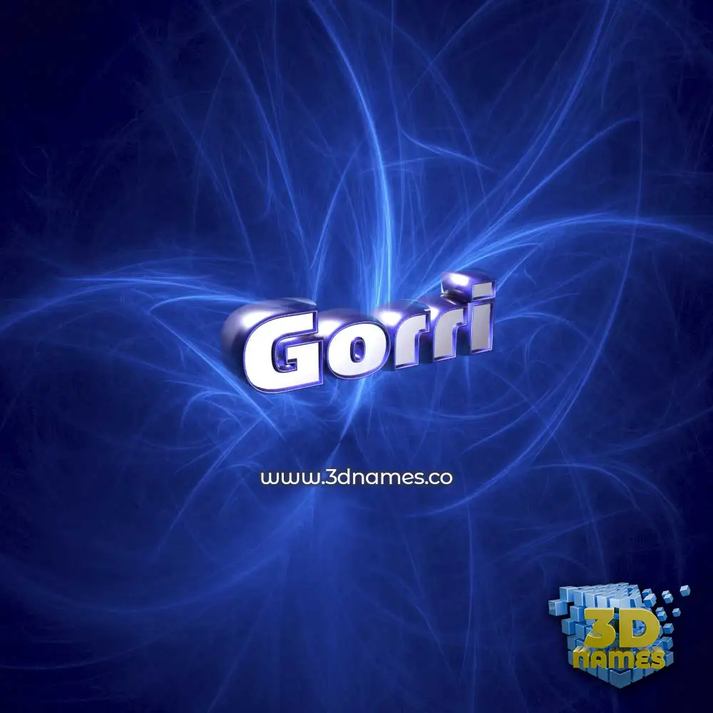 gorri in Plasma style - 3D name wallpaper